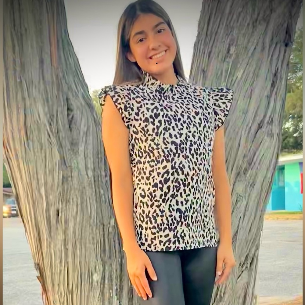 Cheetah print blouse